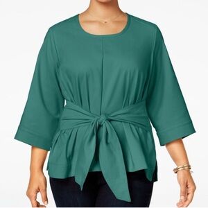 Melissa McCarthy Seven7 trendy Plus Size Tie-Front Top 2X